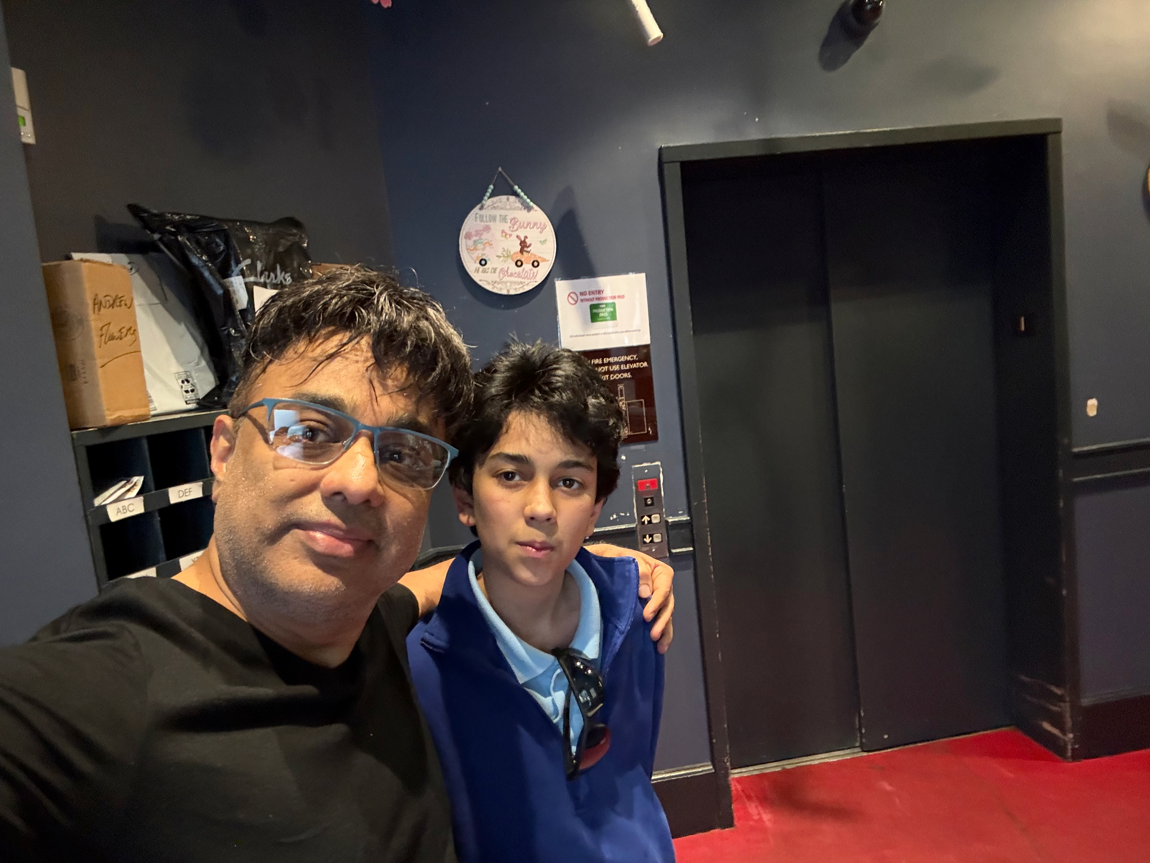 Fitz and me backstage at the Lyric Theatre