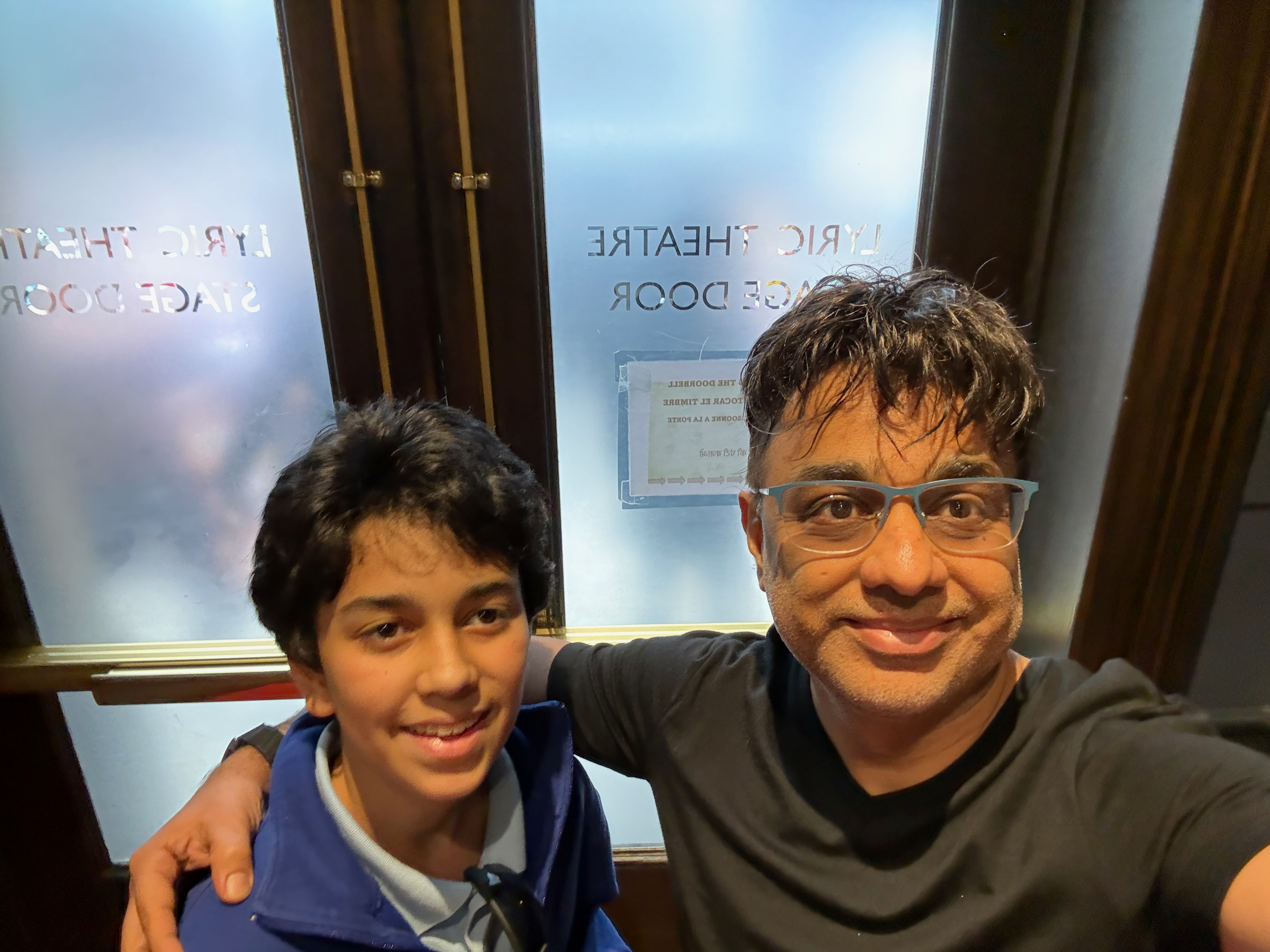 Fitz and me in the vestibule at the Lyric Theatre stage door