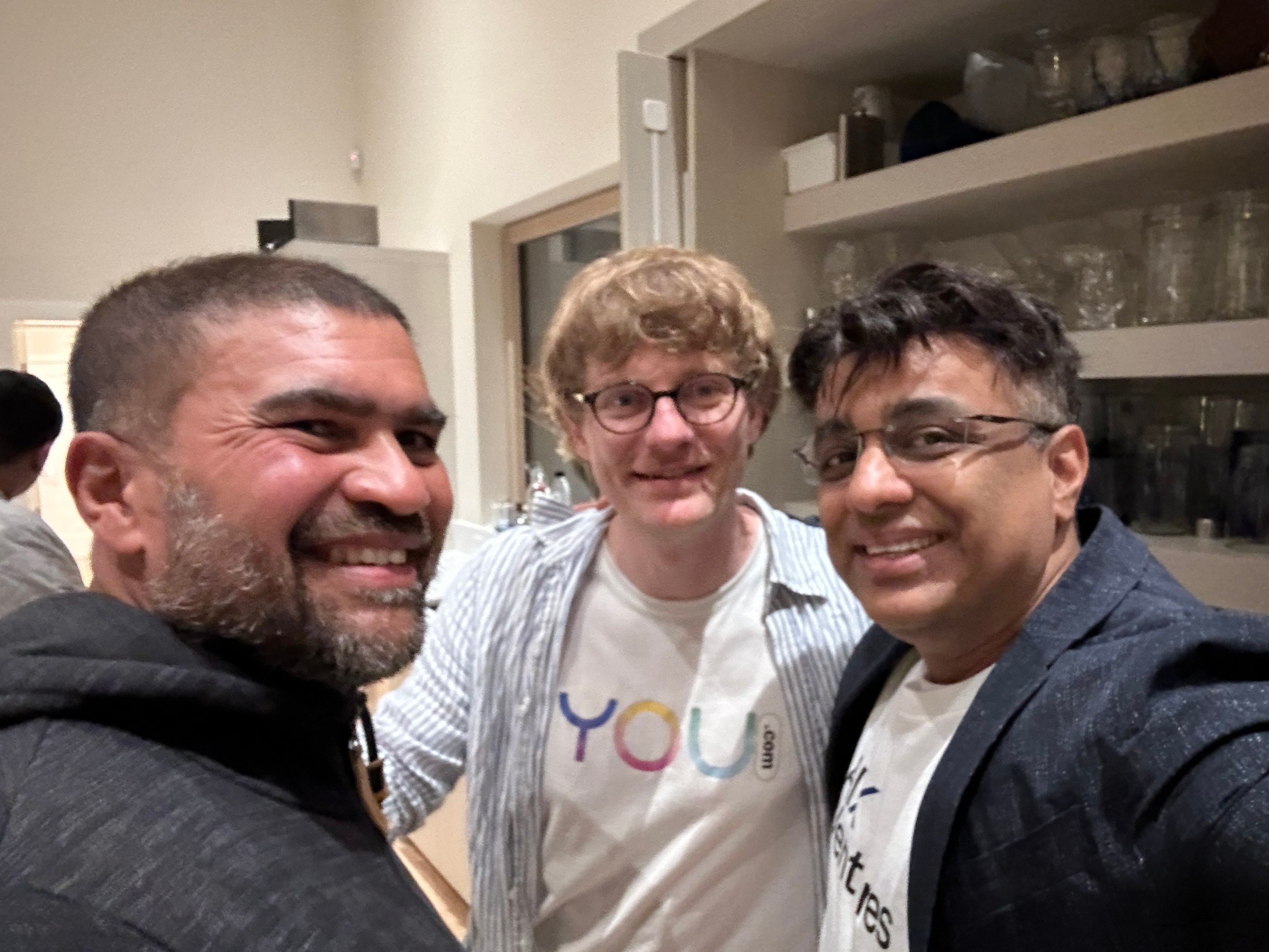 Mandar Gokhale, co-founder and CTPO of AutoFi, with Richard and me at Richard’s house